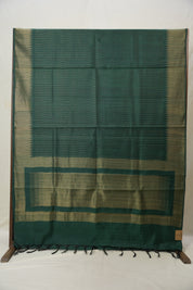 Dark Green Raw Silk Saree - SRDGRSS922