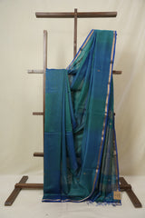 Blue Maheshwari Saree - SRBMS1150