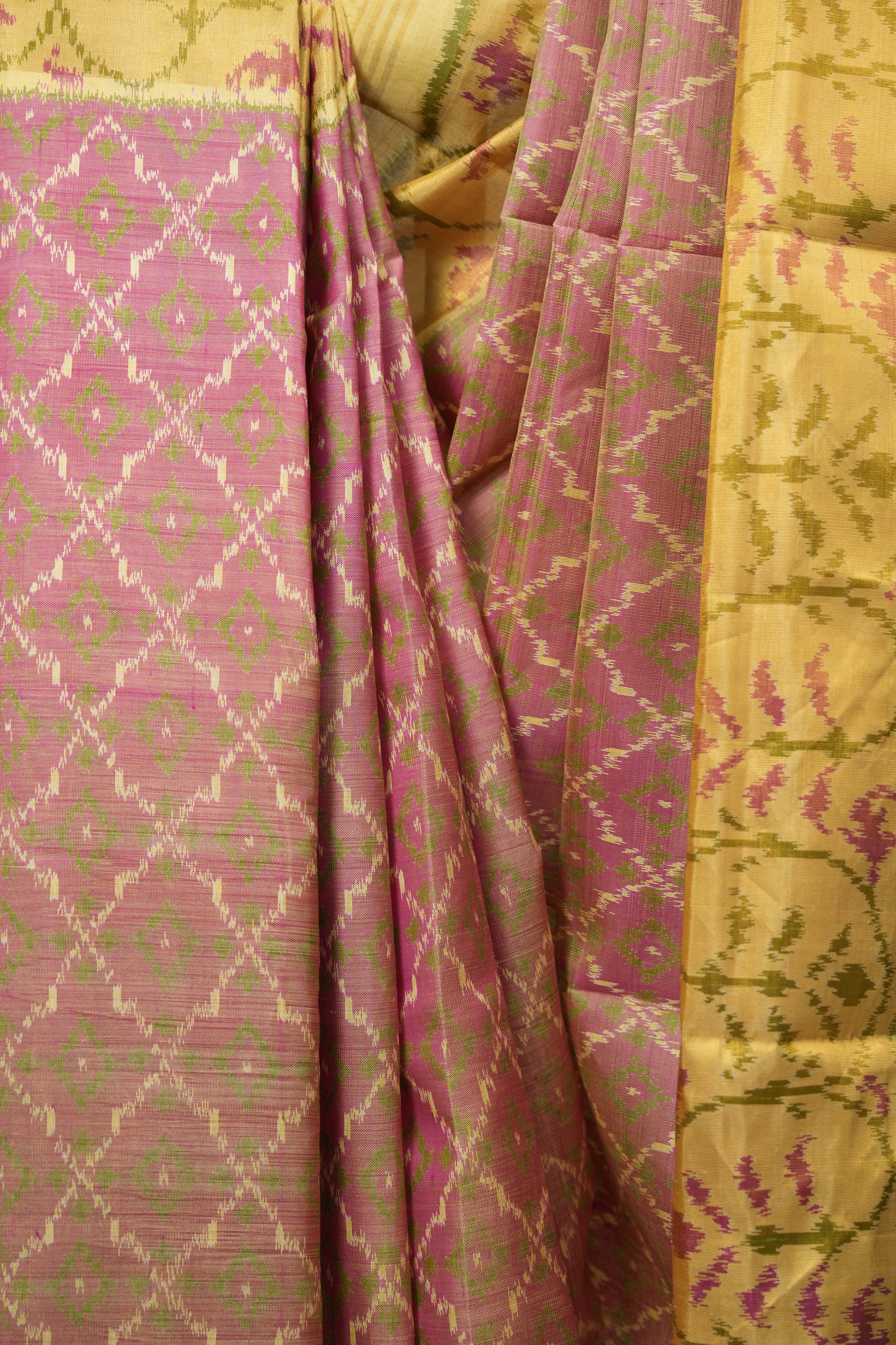 Pink Rajkot Patola Silk Saree - SRPRPSS642