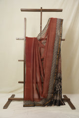 Maroon HBP Kota Doria Saree - SRMKDS254