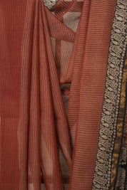 Maroon HBP Kota Doria Saree - SRMKDS254
