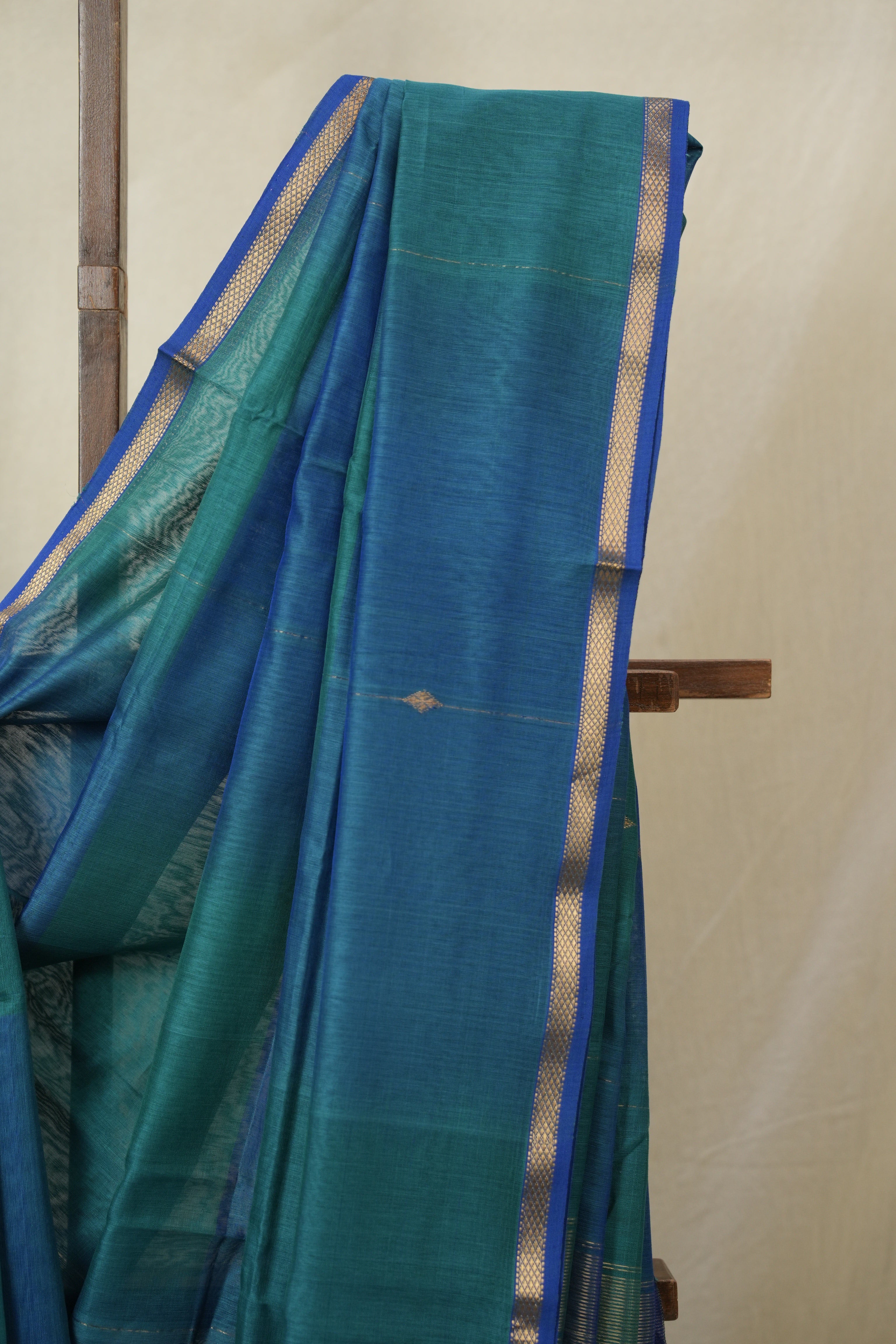Blue Maheshwari Saree - SRBMS1150