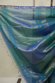 Blue Maheshwari Saree - SRBMS1150