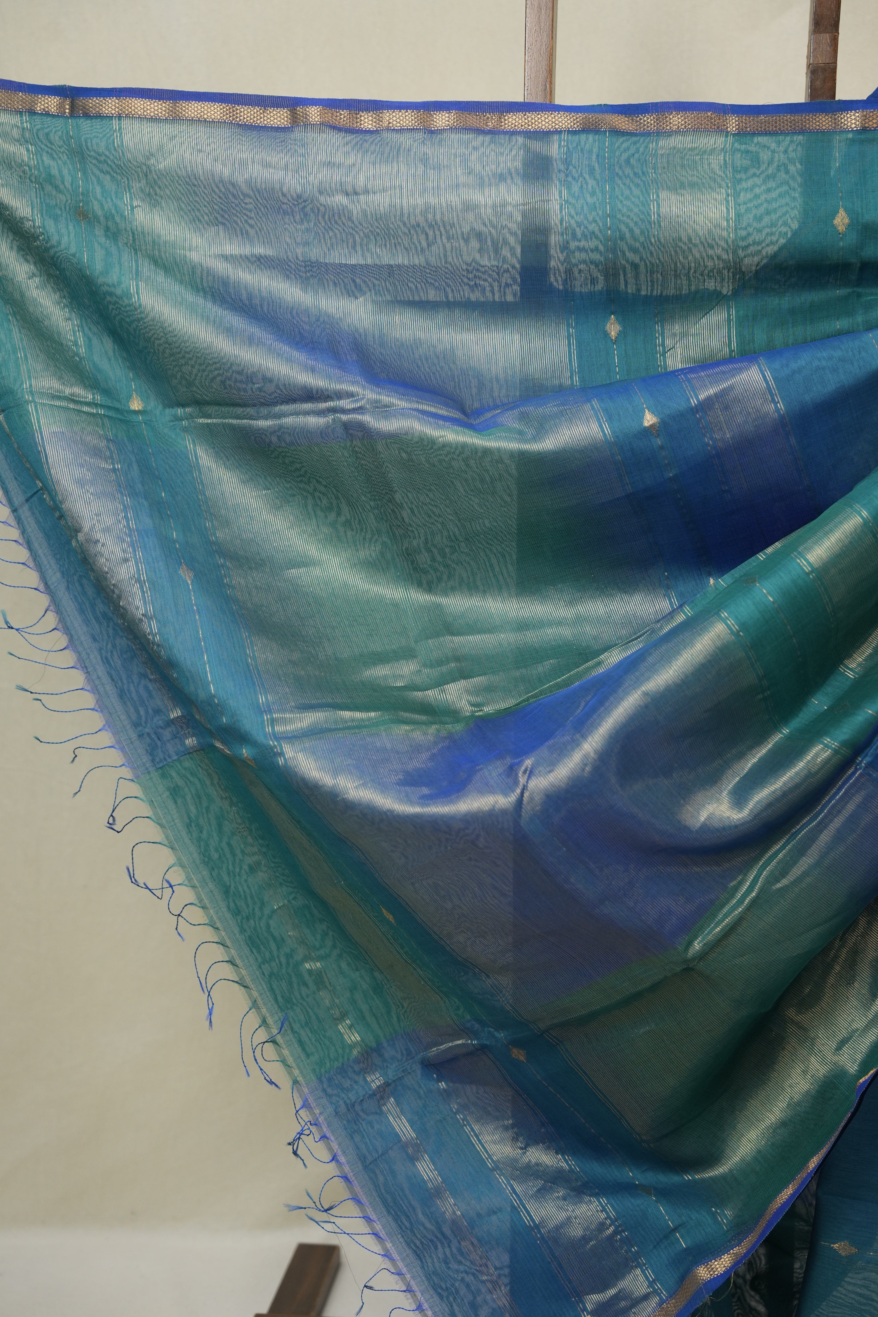 Blue Maheshwari Saree - SRBMS1150