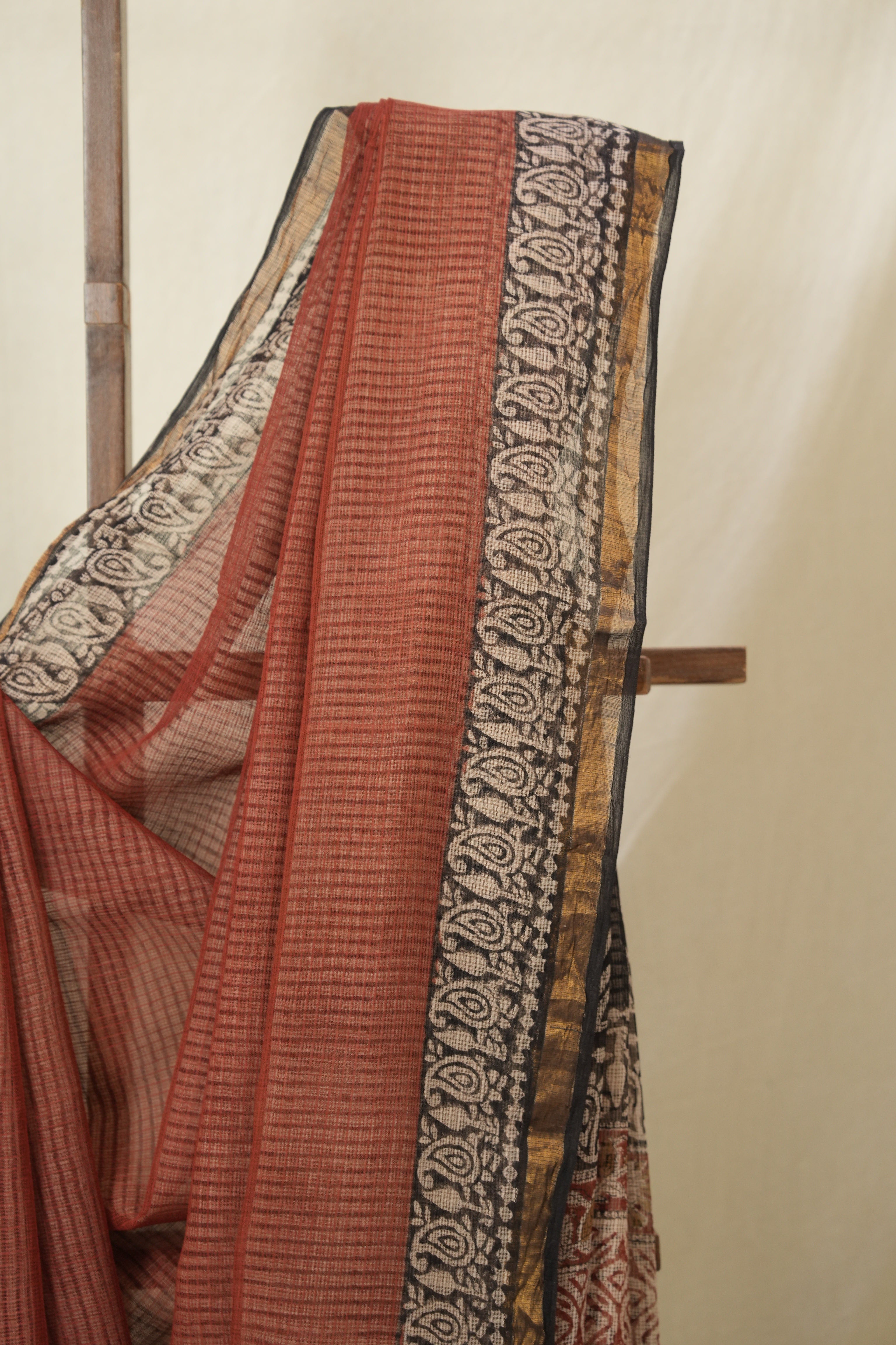 Maroon HBP Kota Doria Saree - SRMKDS254
