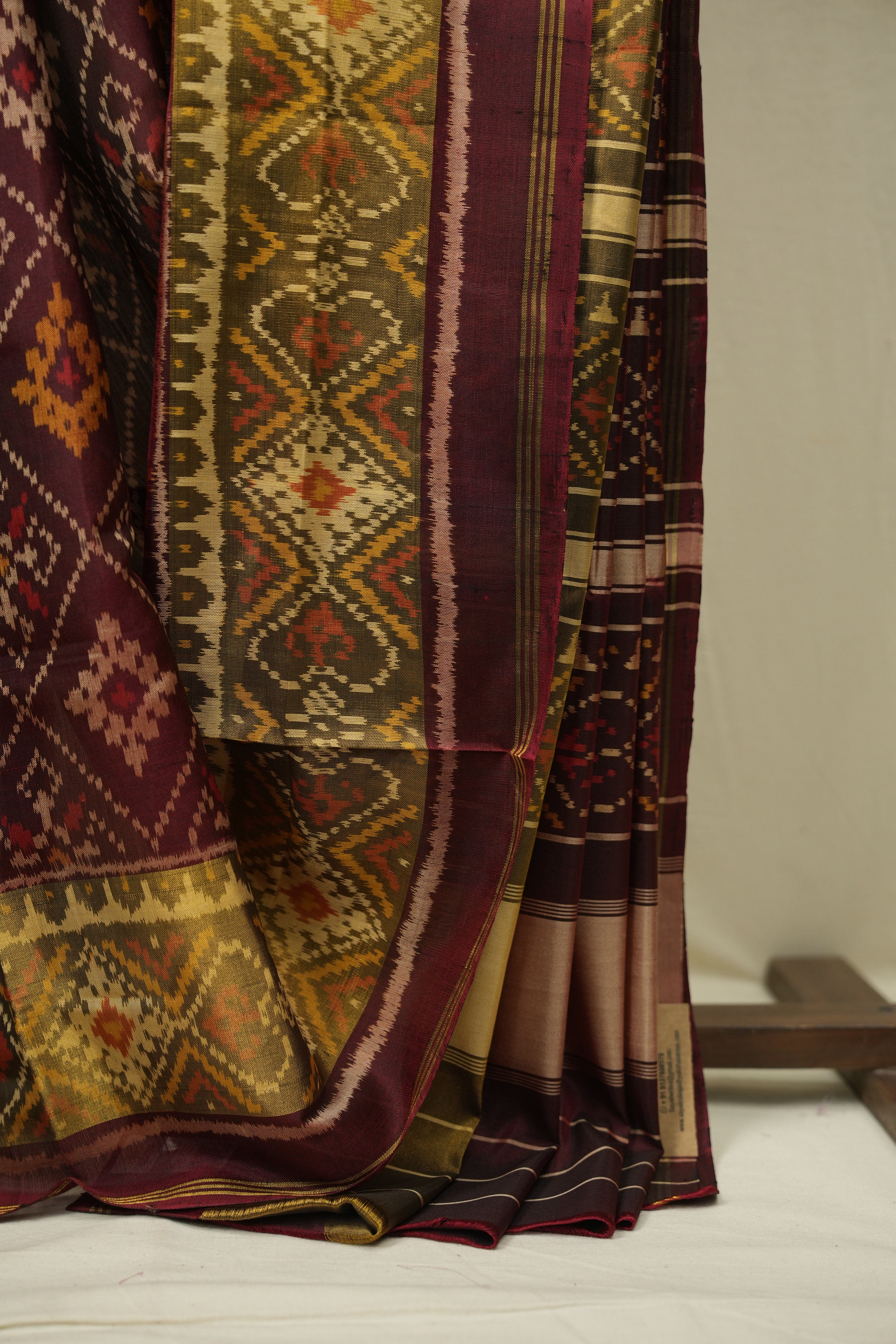 Maroon Rajkot Patola Silk Saree - SRMRPSS643