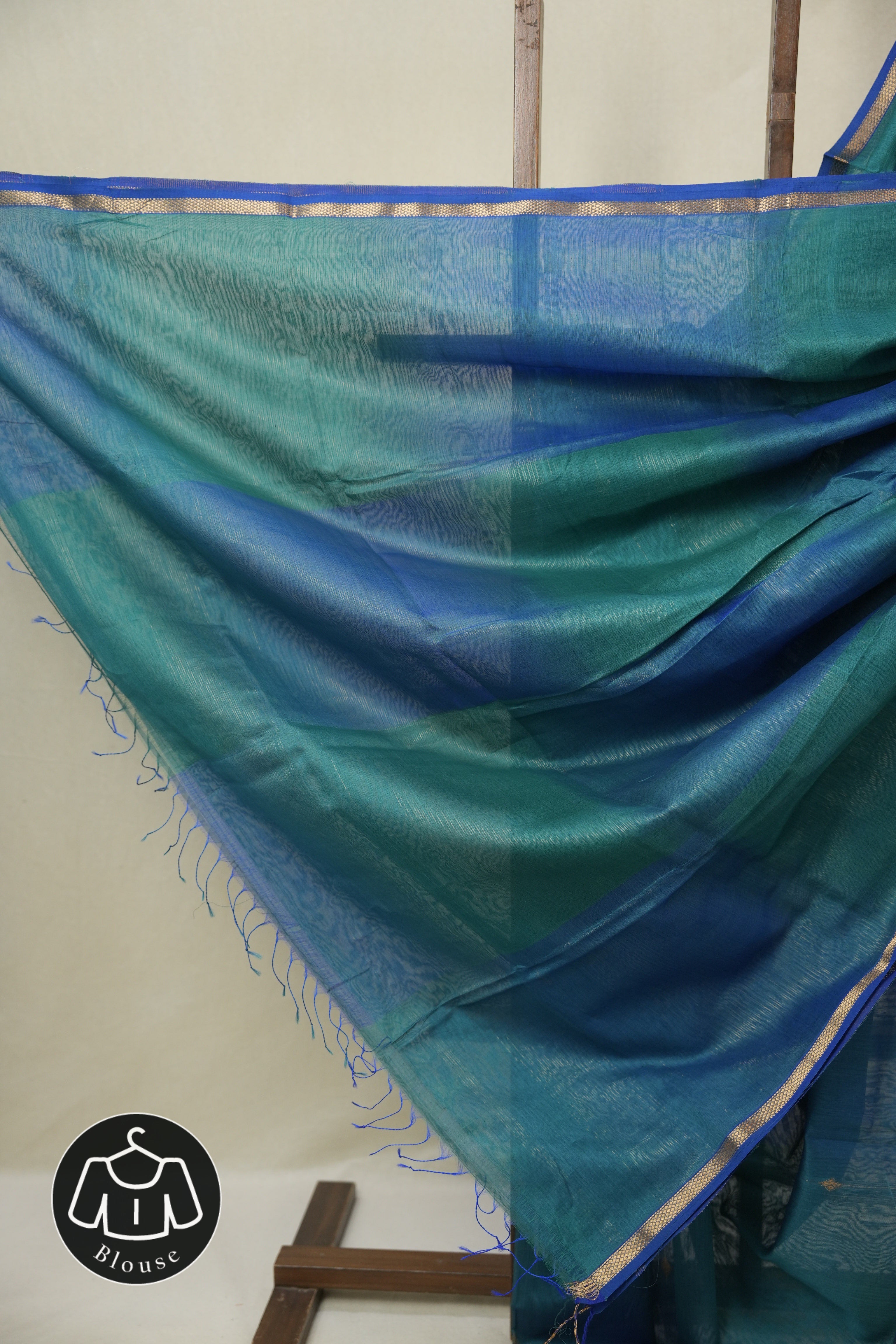 Blue Maheshwari Saree - SRBMS1150