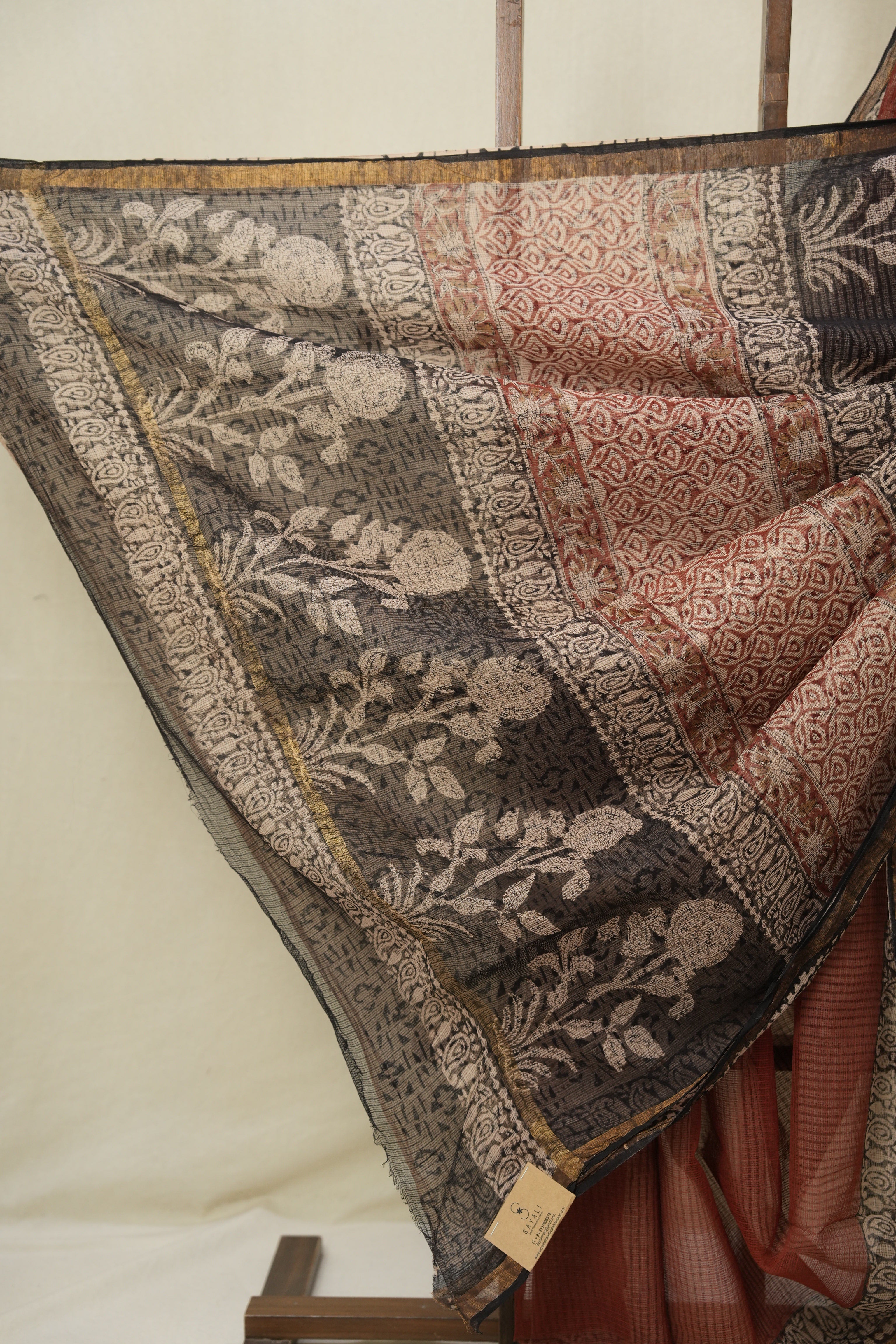 Maroon HBP Kota Doria Saree - SRMKDS254