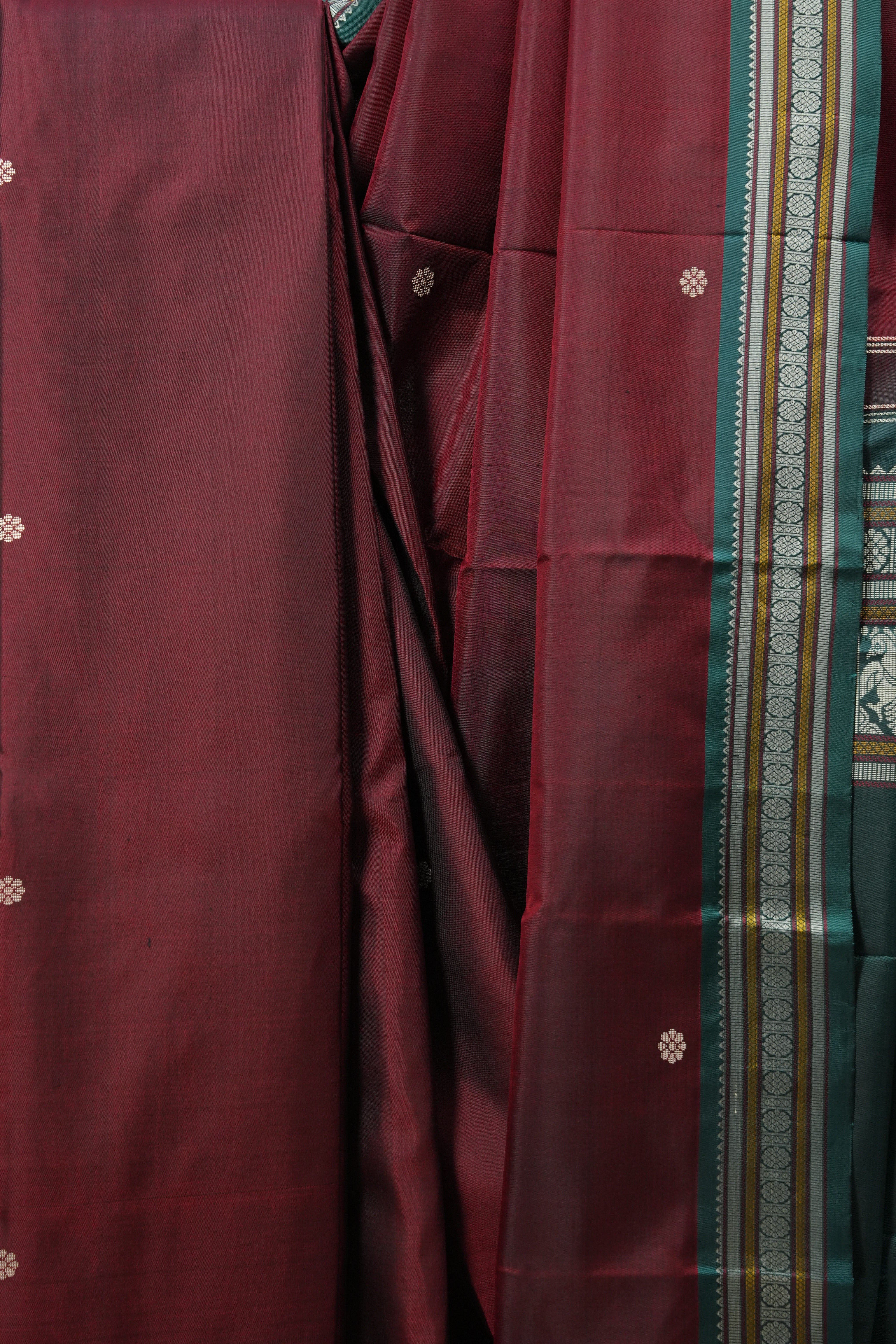 Maroon Kanjeevaram Silk Saree-SRMKSS680