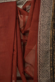 Maroon HBP Kota Doria Saree - SRMKDS255