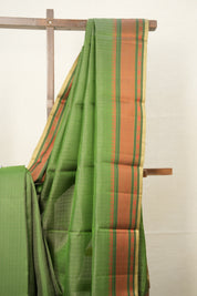 Green Checks Kanjivaram Silk Saree -SRGCKSS988