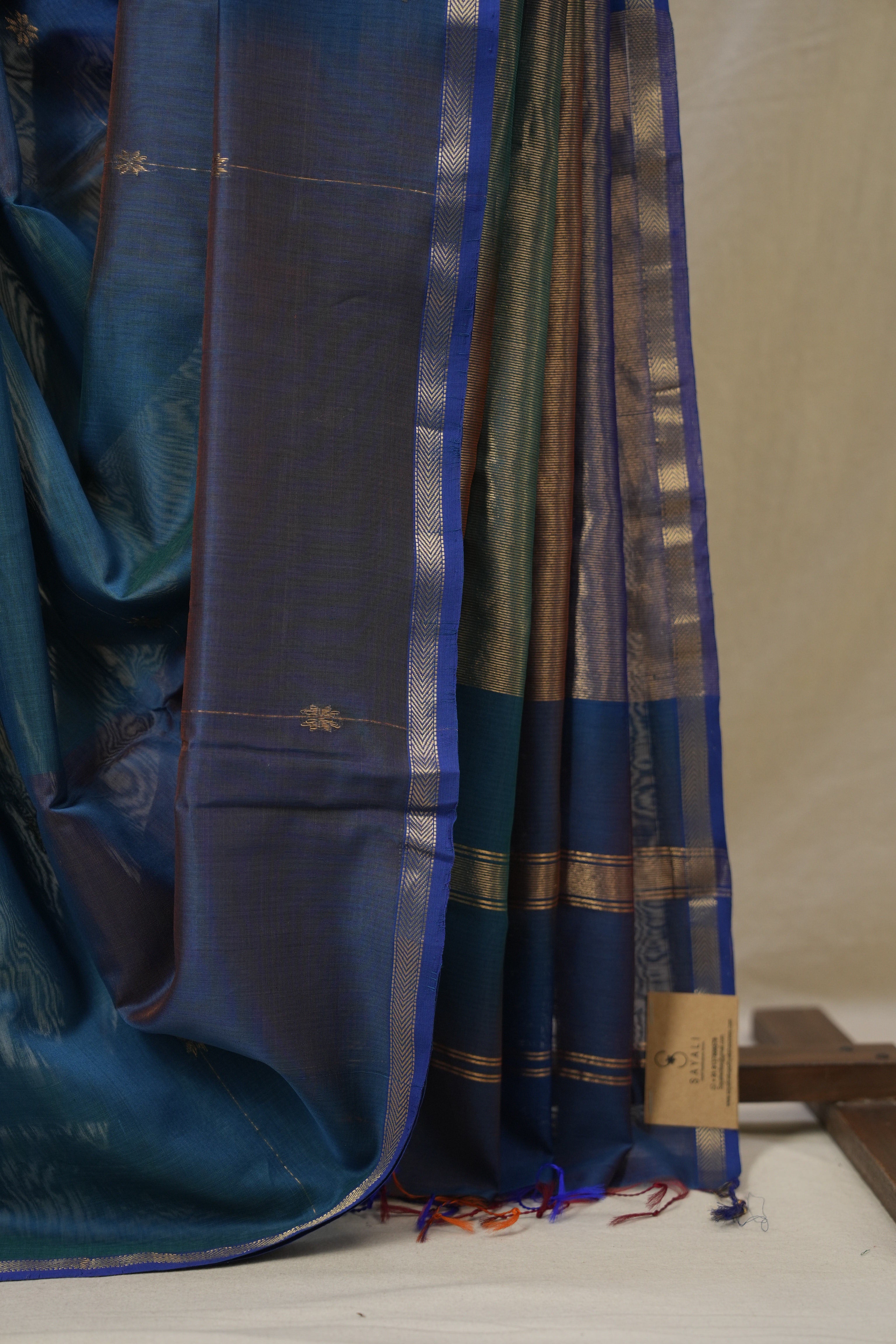 Blue Maheshwari Saree - SRBMS1153