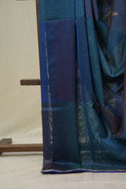 Blue Maheshwari Saree - SRBMS1153