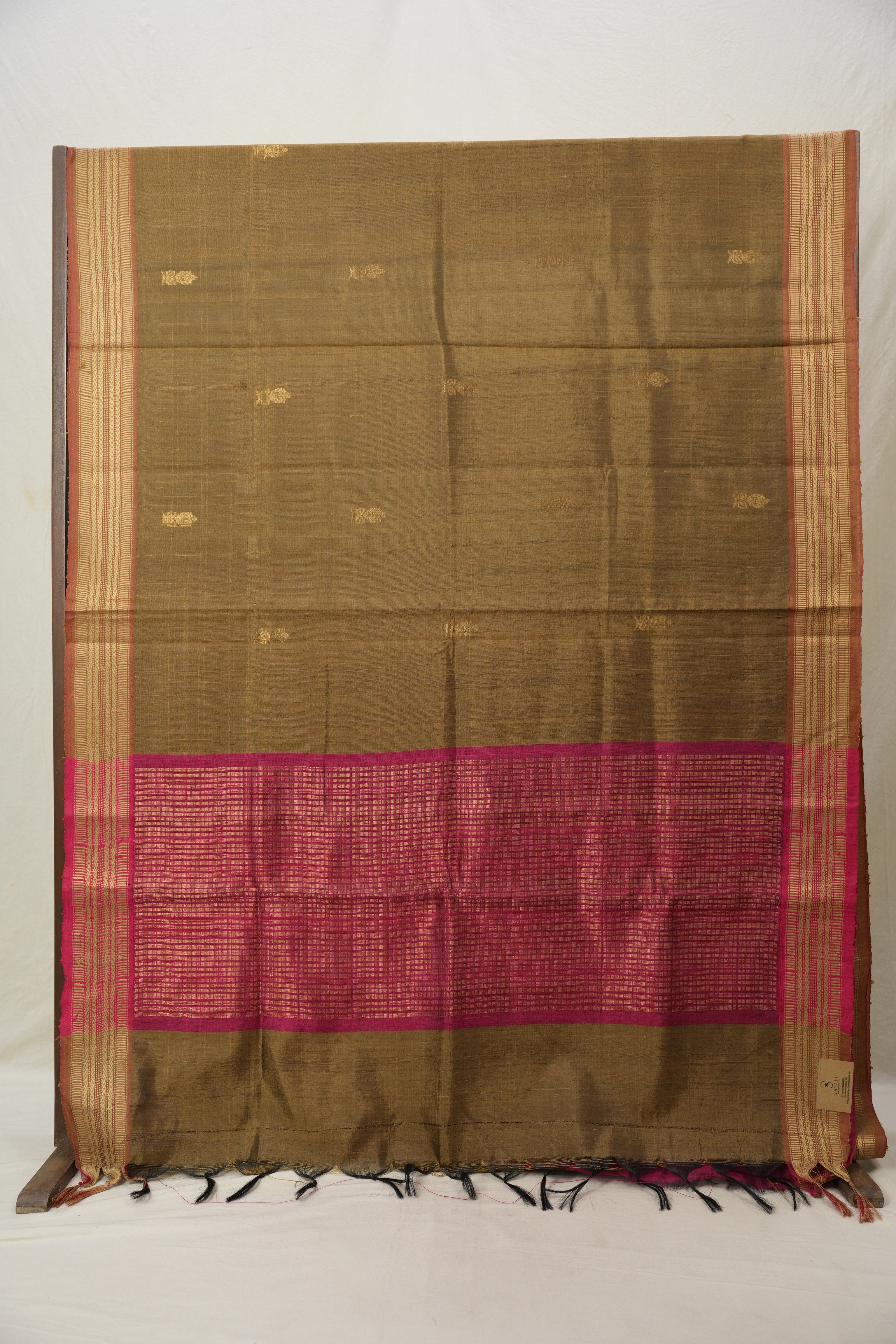 Khaki Raw Silk Saree - SRKRSS829