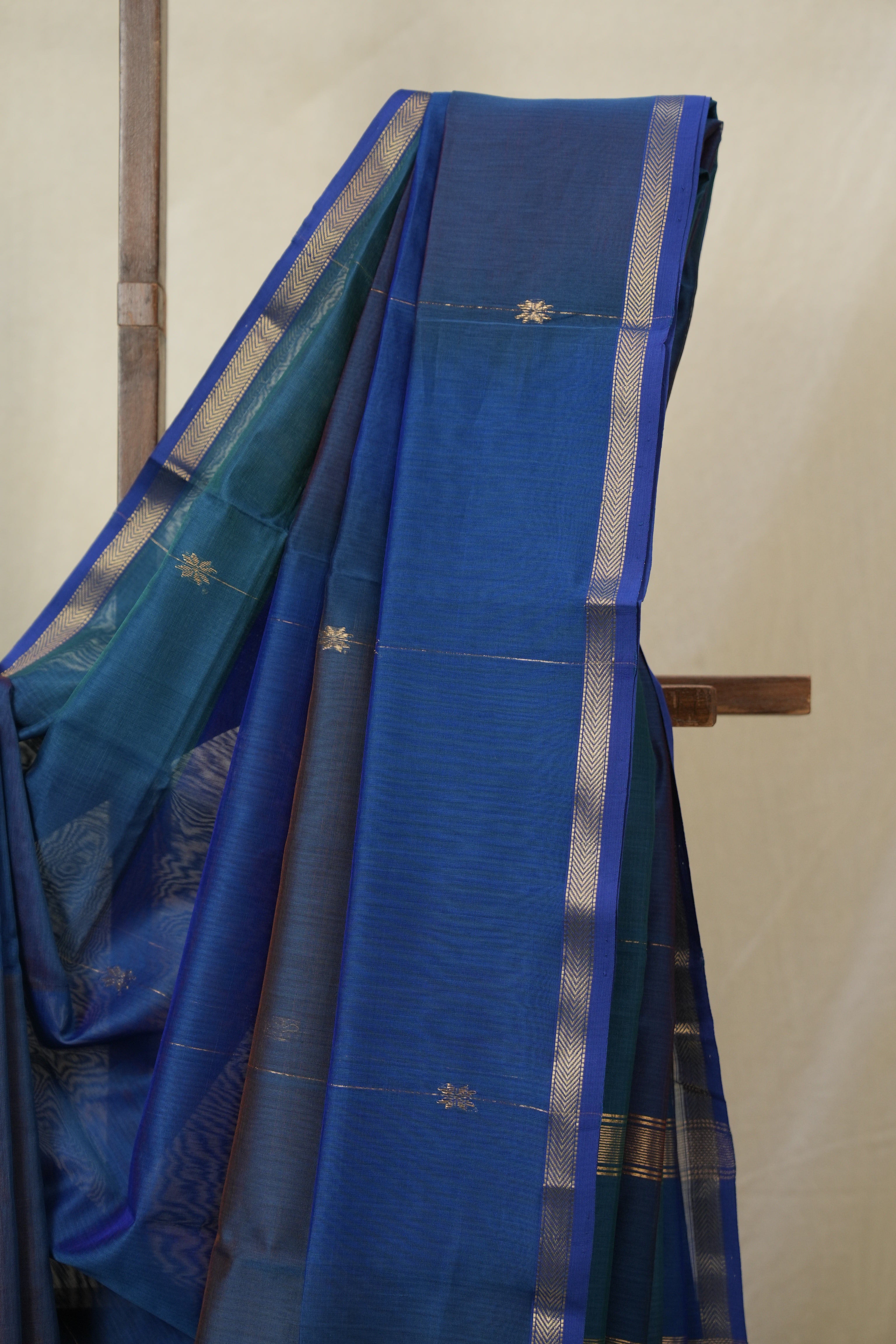 Blue Maheshwari Saree - SRBMS1153