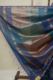 Blue Maheshwari Saree - SRBMS1153