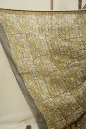 Olive Green HBP Kota Doria Saree - SROGKDS256