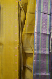 Olive Green Kanjivaram Silk Saree - SROGKSS956