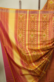 Two Tone Yellow Rajkot Patola Silk Saree - SRTTYRPSS637