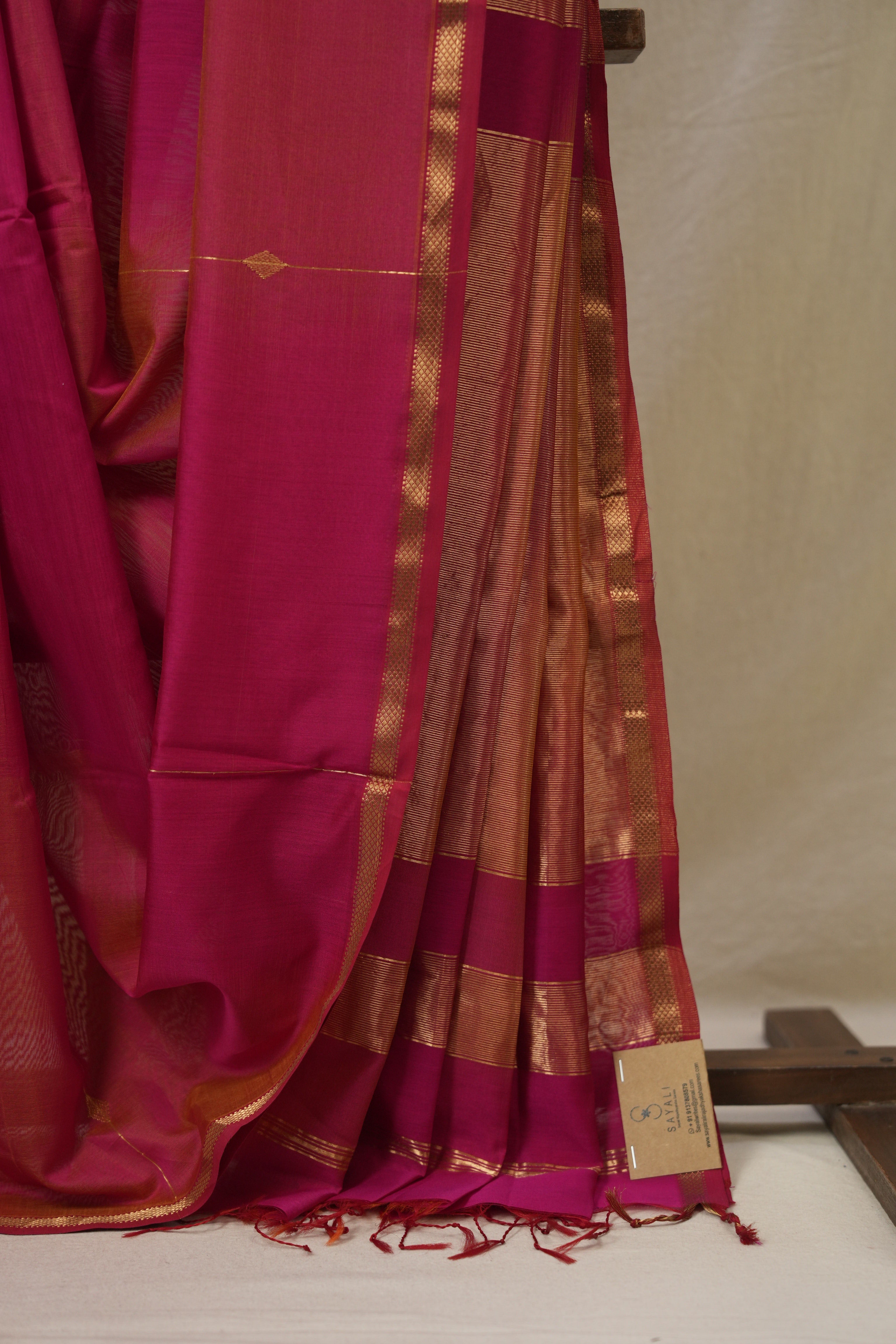 Pink Maheshwari Saree - SRPMS1154