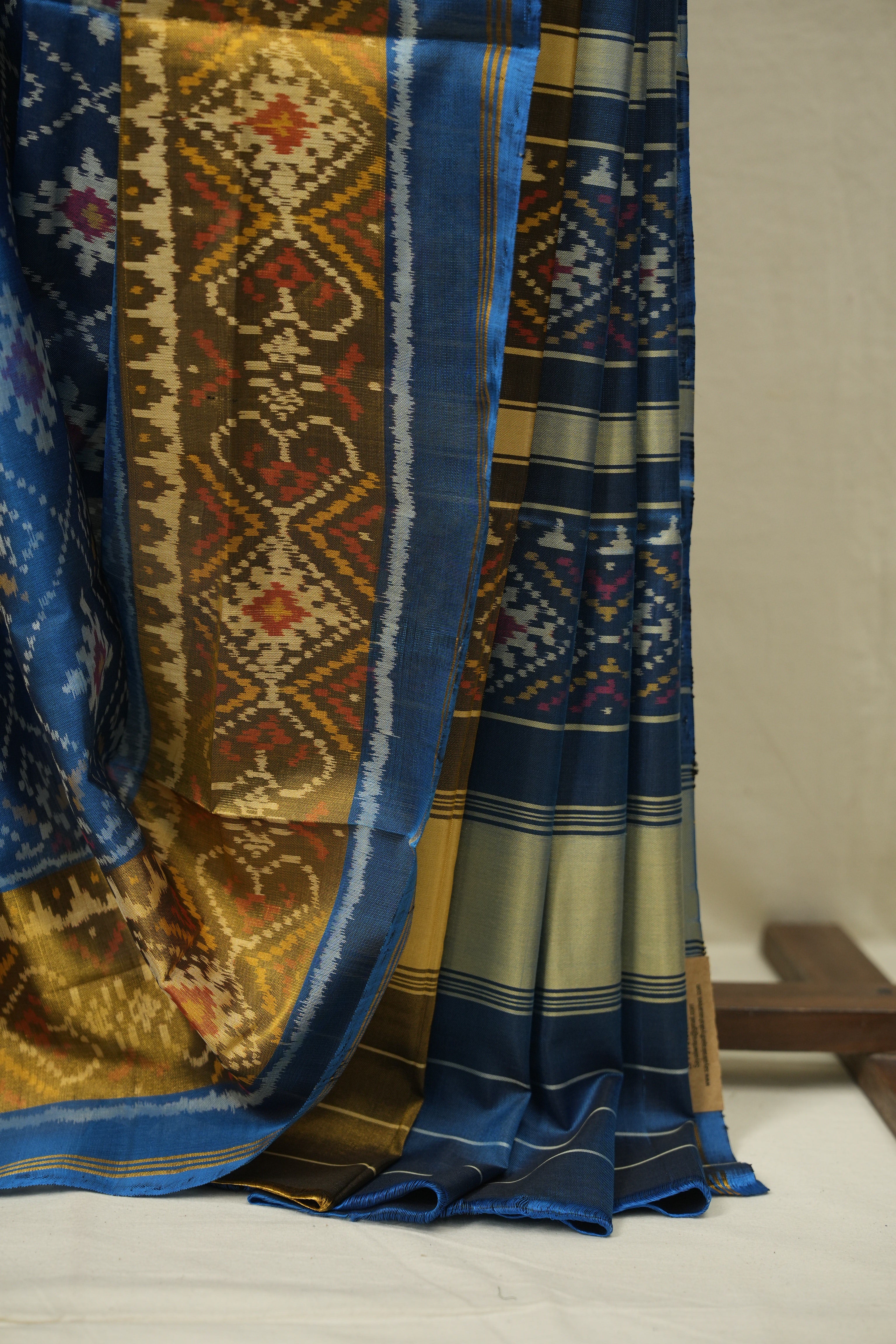 Peacock Blue Rajkot Patola Silk Saree - SRPBRPSS655