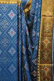 Peacock Blue Rajkot Patola Silk Saree - SRPBRPSS655