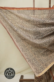 Black HBP Kota Doria Saree - SRBKDS257