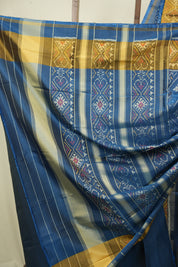 Peacock Blue Rajkot Patola Silk Saree - SRPBRPSS655