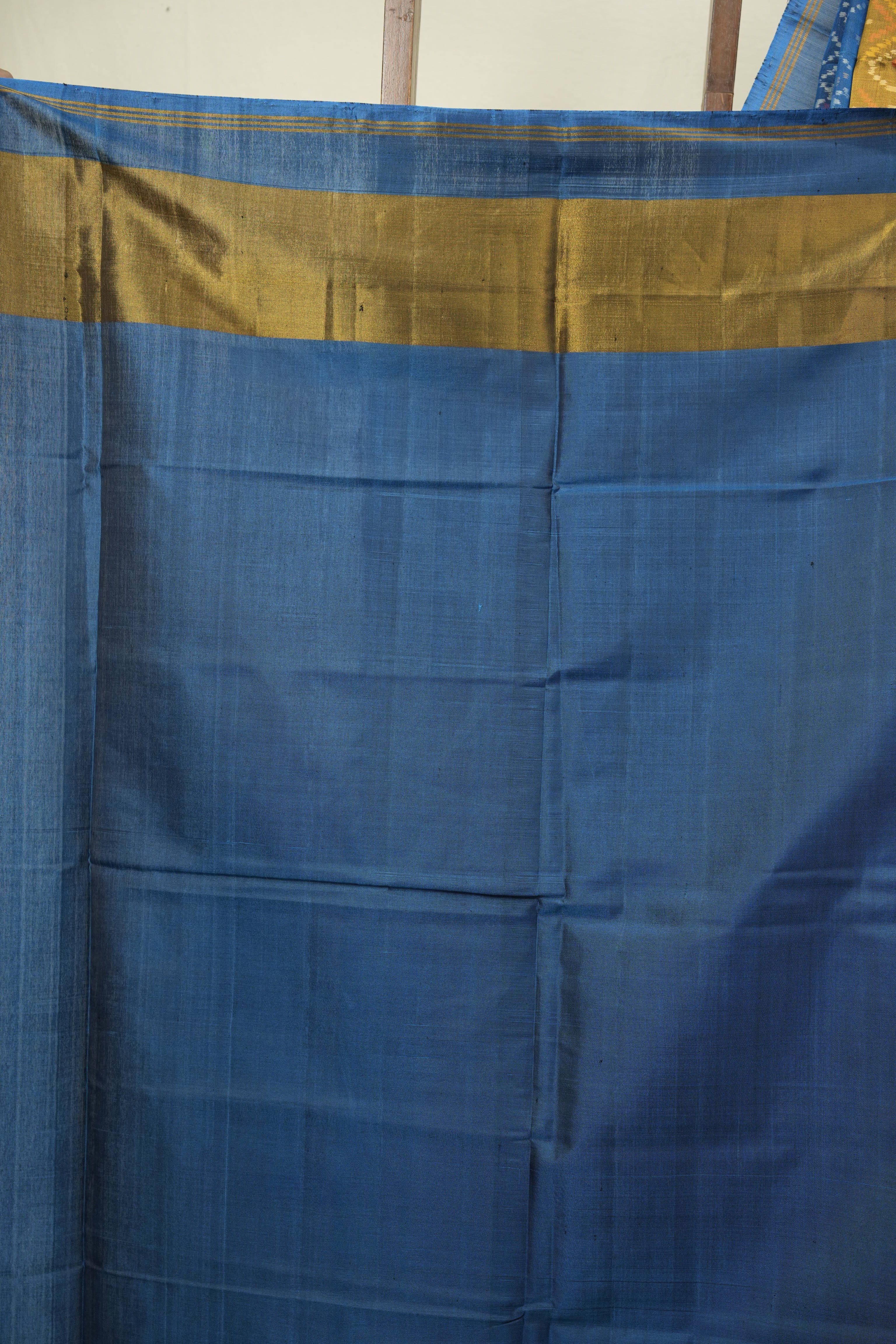 Peacock Blue Rajkot Patola Silk Saree - SRPBRPSS655