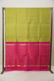 Moss Green Raw Silk Saree - SRMGRSS882