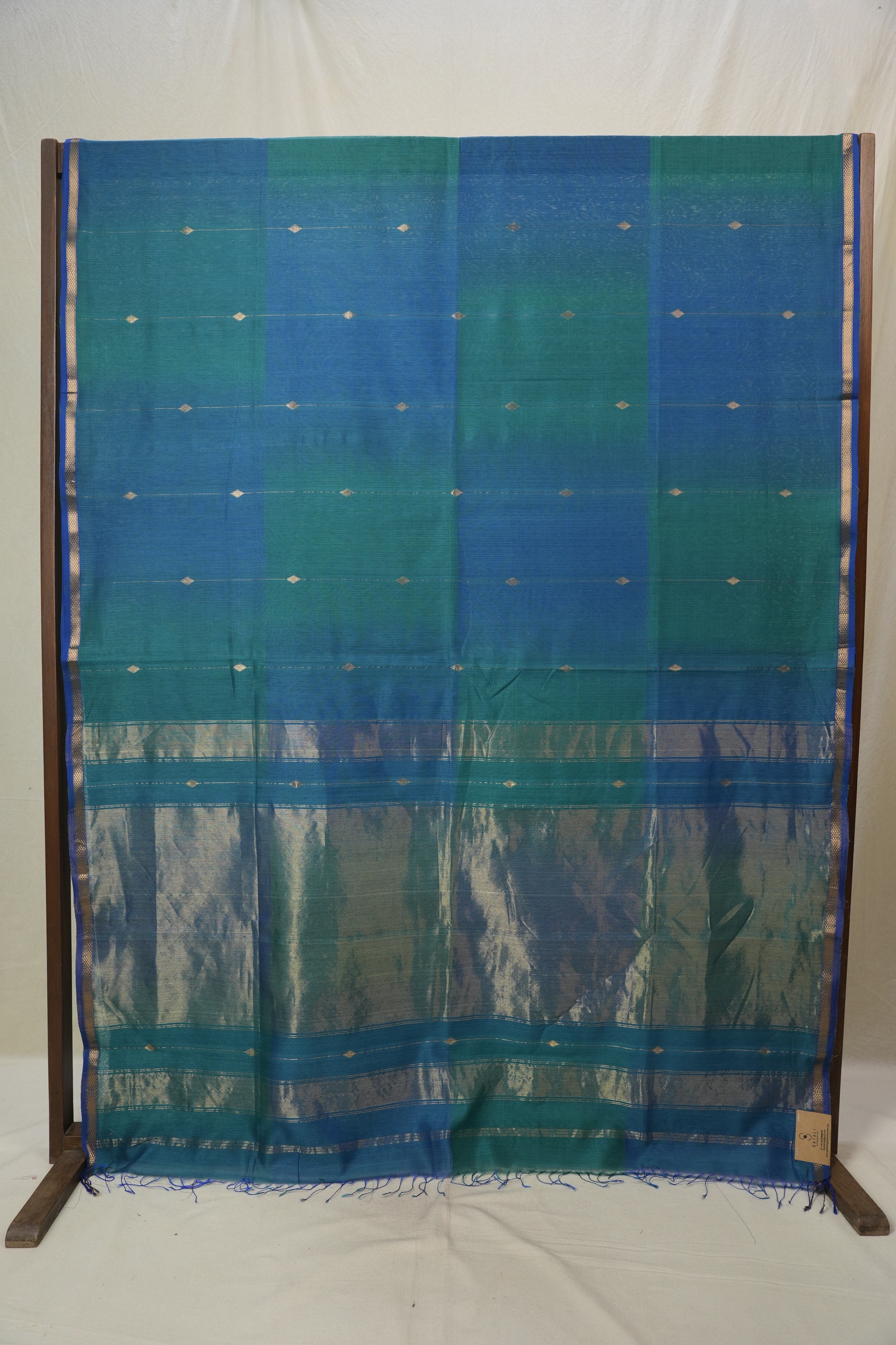 Blue Maheshwari Saree - SRBMS1150
