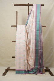 Cream Kanjeevaram Silk Saree-SRCKSS583