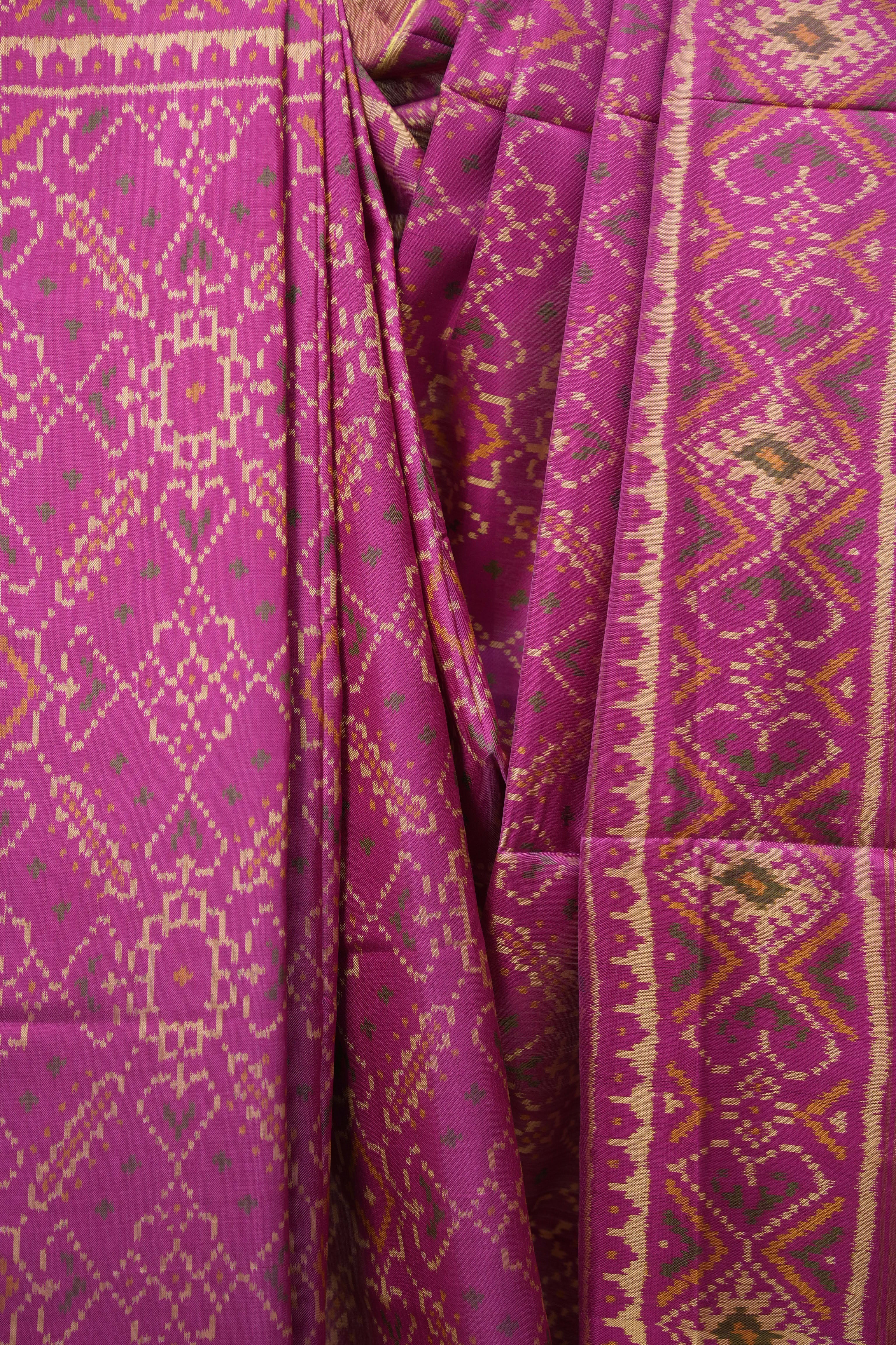 Pink Rajkot Patola Silk Saree - SRPRPSS653