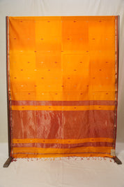 Orange Maheshwari Saree - SROMS1155