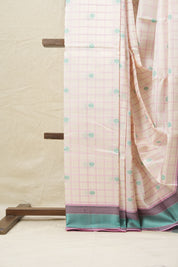 Cream Kanjeevaram Silk Saree-SRCKSS583