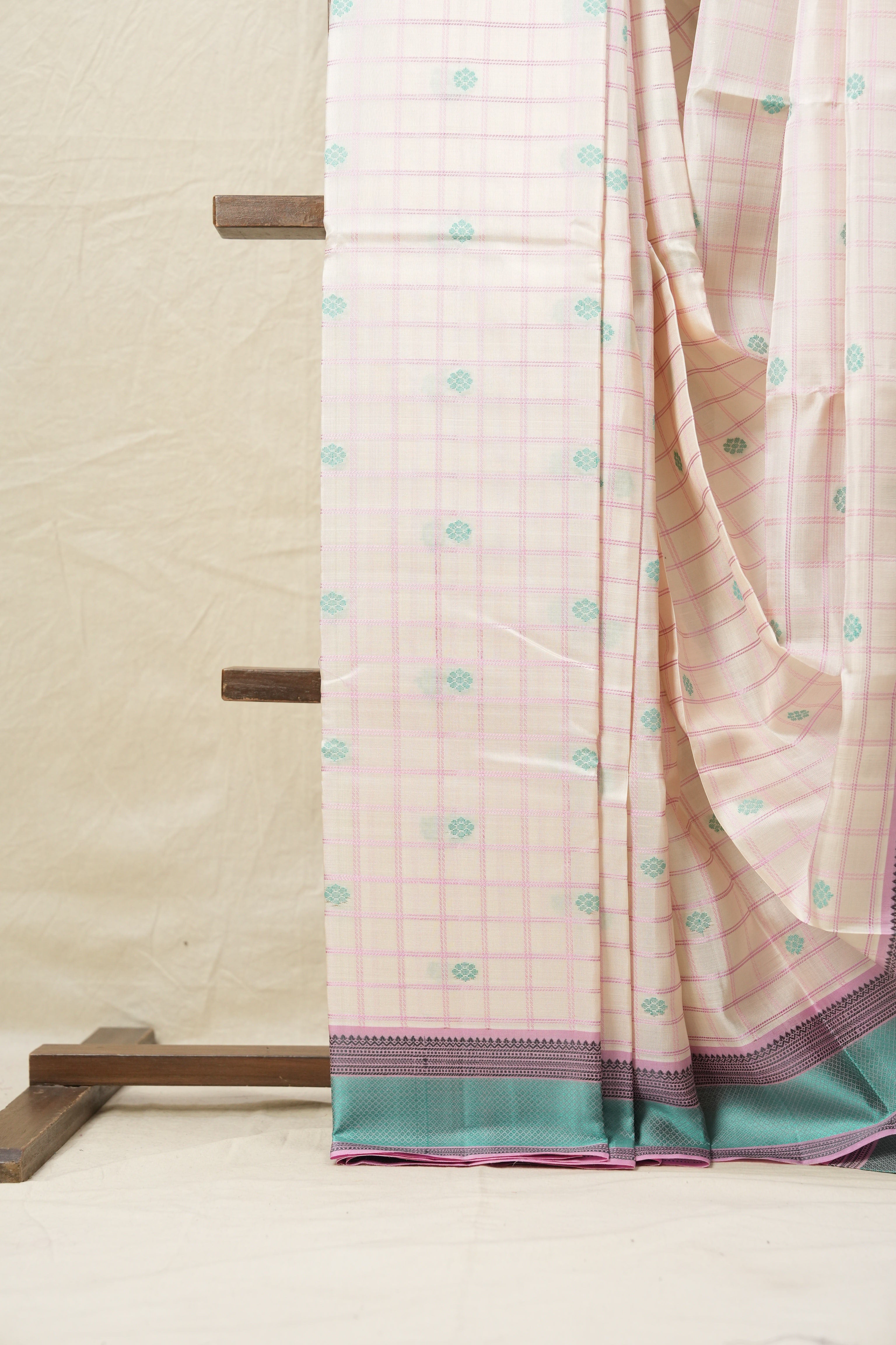 Cream Kanjeevaram Silk Saree-SRCKSS583