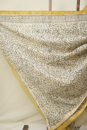 Mustard HBP Kota Doria Saree - SRMKDS264