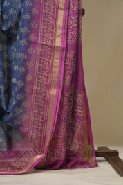 Blue HBP Kota Doria Saree - SRBKDS262