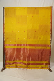 Yellow Maheshwari Saree - SRYMS1157