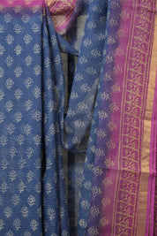 Blue HBP Kota Doria Saree - SRBKDS262
