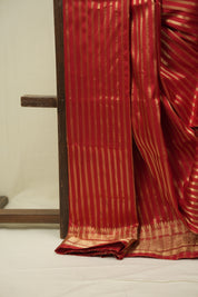 Red Cotton Silk Paithani Saree - SRRCSPS04
