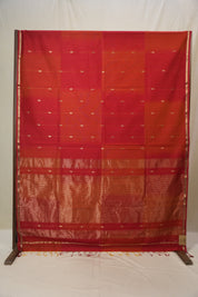 Red Maheshwari Saree - SRRMS1156
