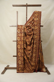 Orange Maroon HBP Cotton Saree - SROMCS3160