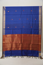 Blue Raw Silk Saree - SRBRSS826