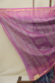Blue HBP Kota Doria Saree - SRBKDS262