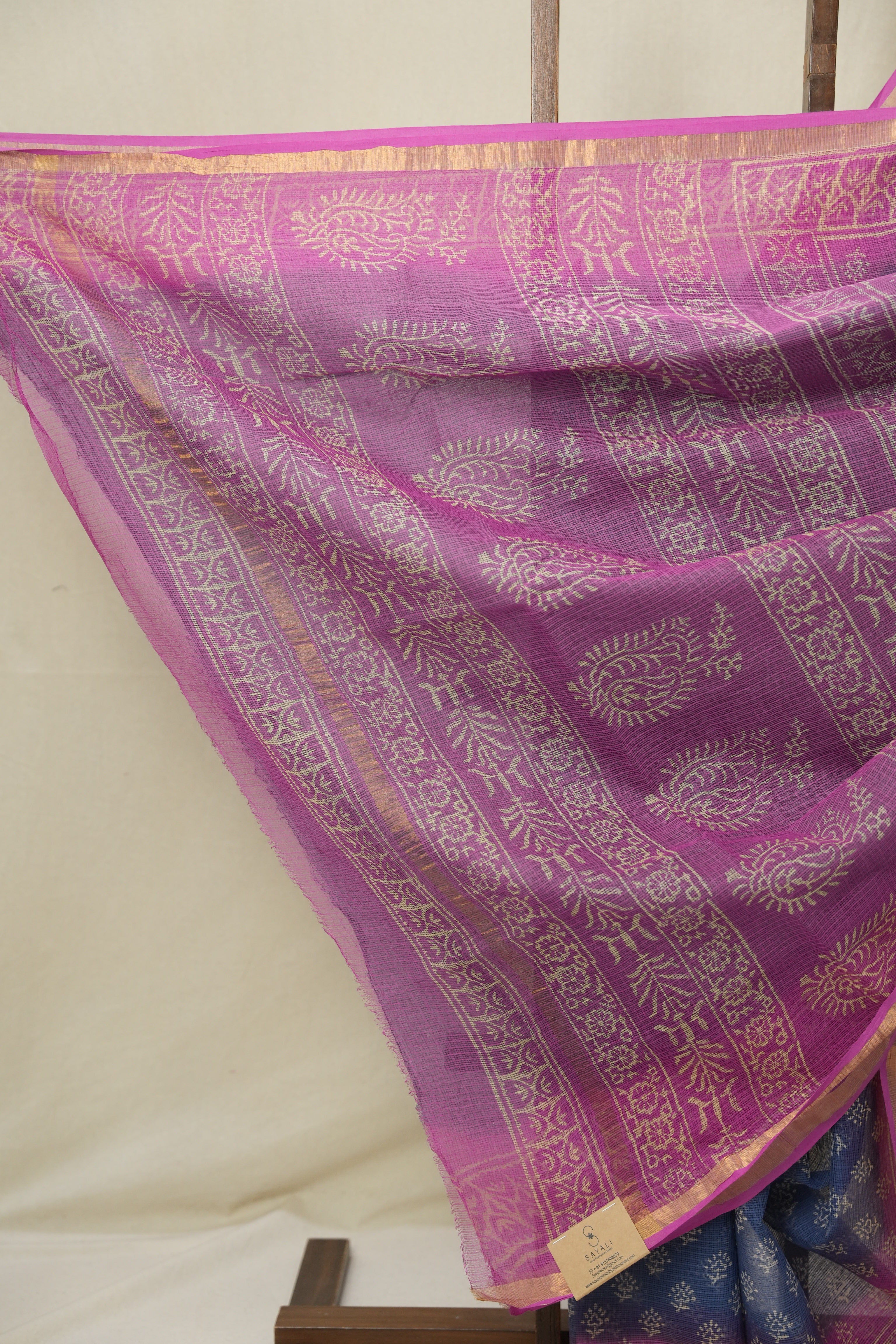 Blue HBP Kota Doria Saree - SRBKDS262