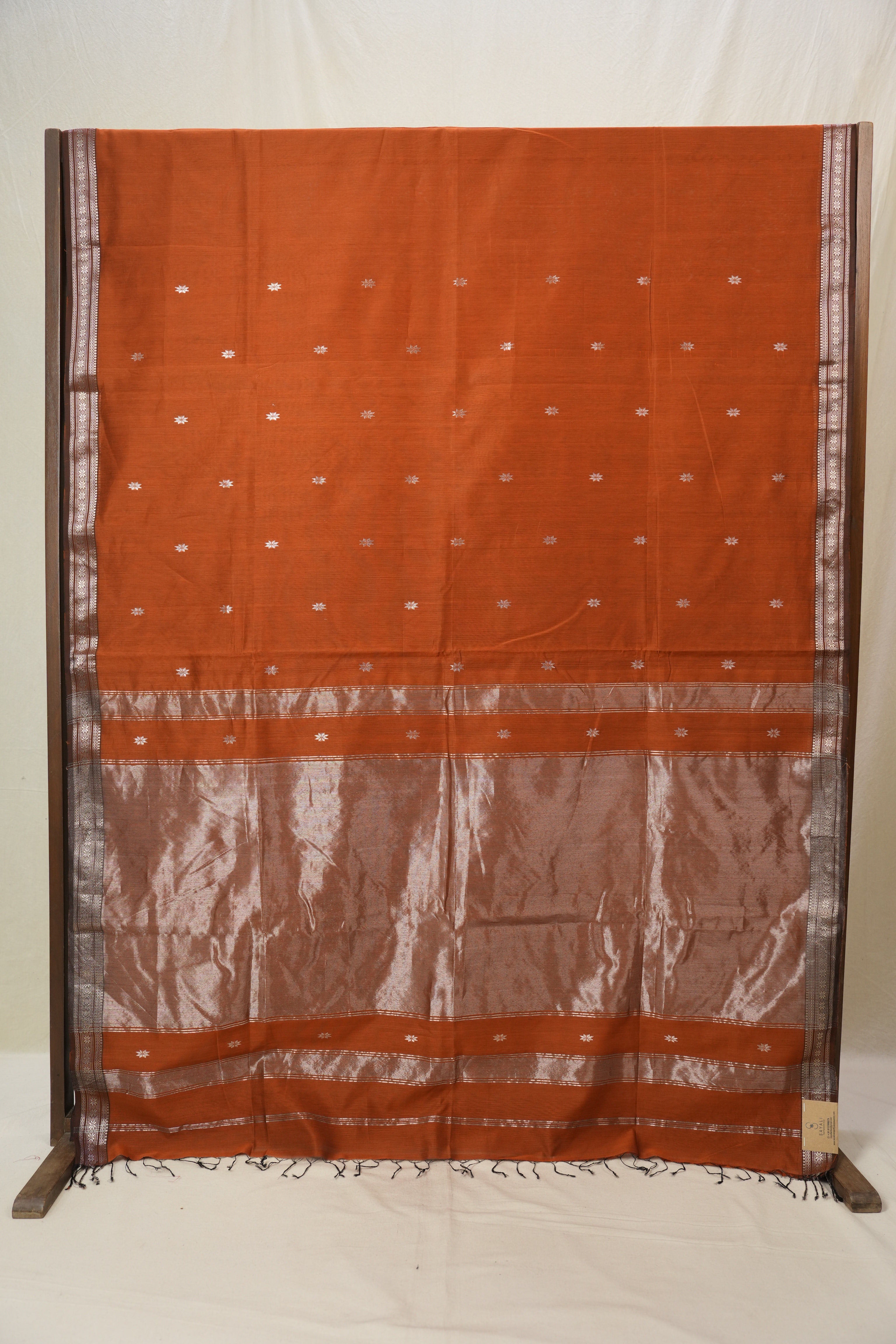 Orange Maheshwari Saree - SROMS1143