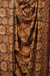 Orange Maroon HBP Cotton Saree - SROMCS3160