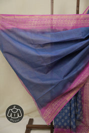 Blue HBP Kota Doria Saree - SRBKDS262