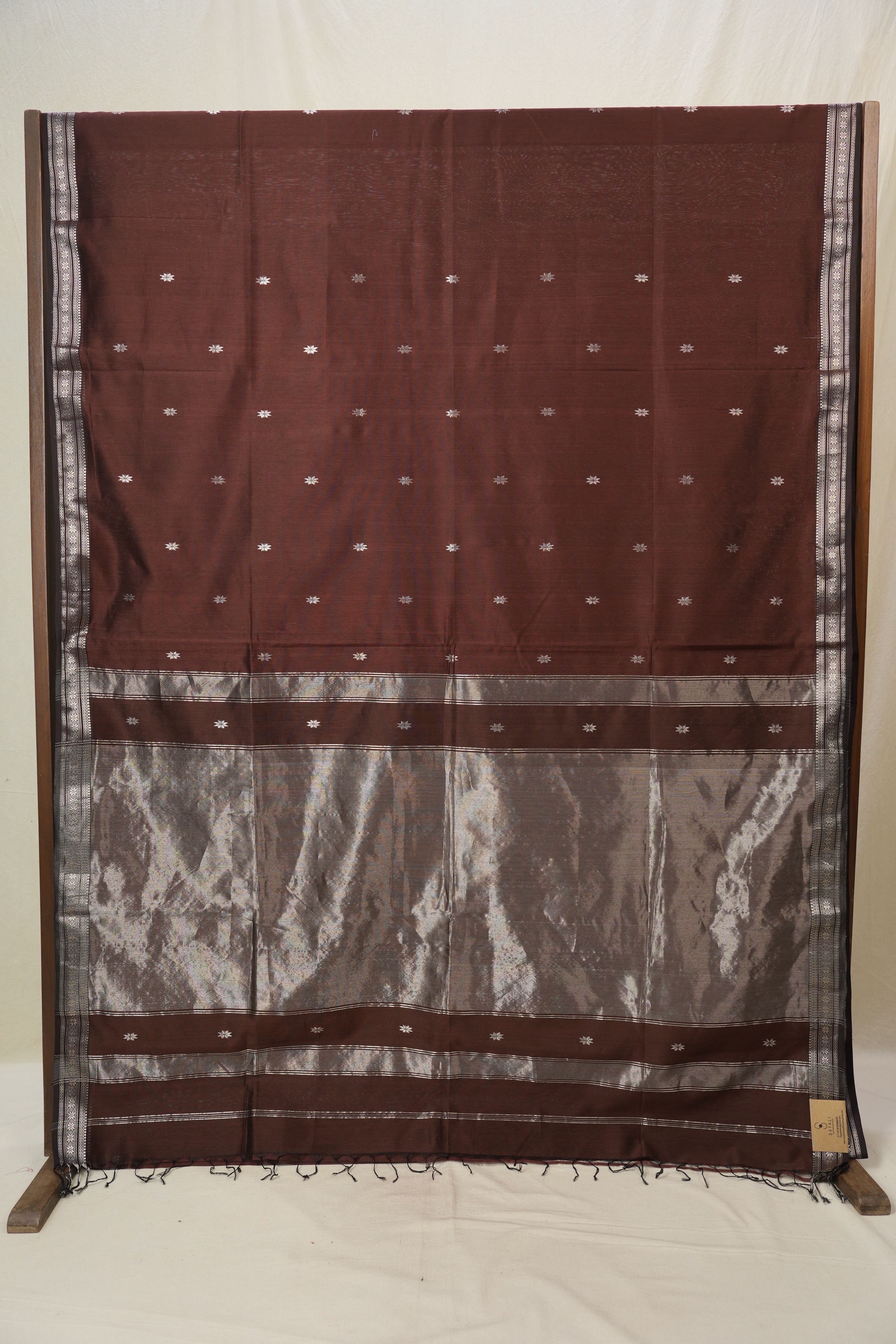 Brown Maheshwari Saree - SRBMS1141